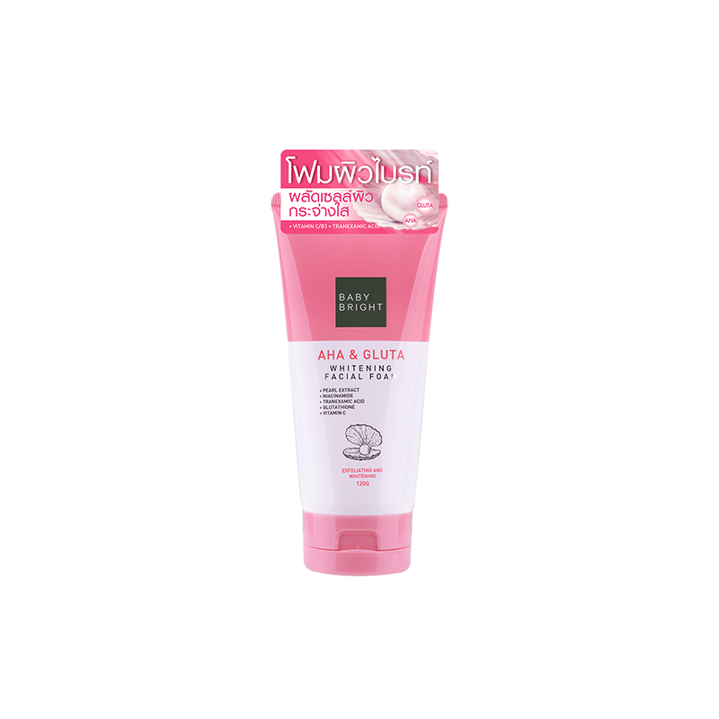 Baby Bright AHA & Gluta Whitening Facial Foam